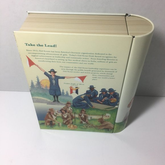 Vint Girl Scouts Take The Lead Metal Faux BookTin - Picture 3 of 11